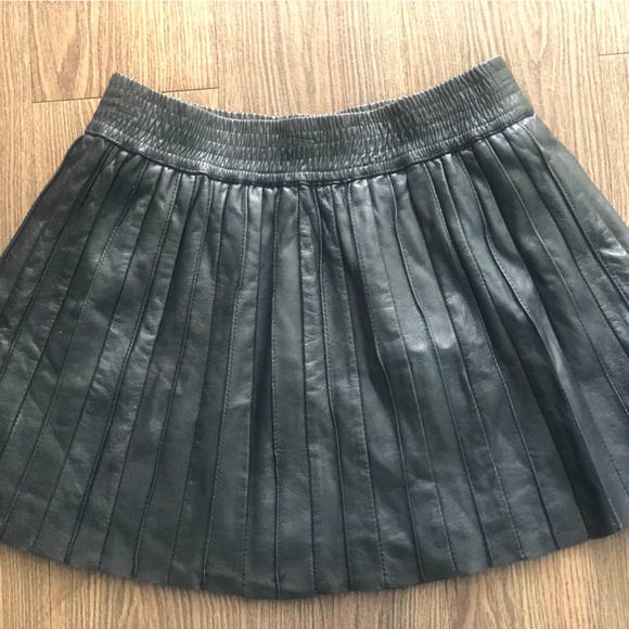 Genuine leather mini skirt pull-on SZ 2 by Ted Baker Black - Picture 5 of 5